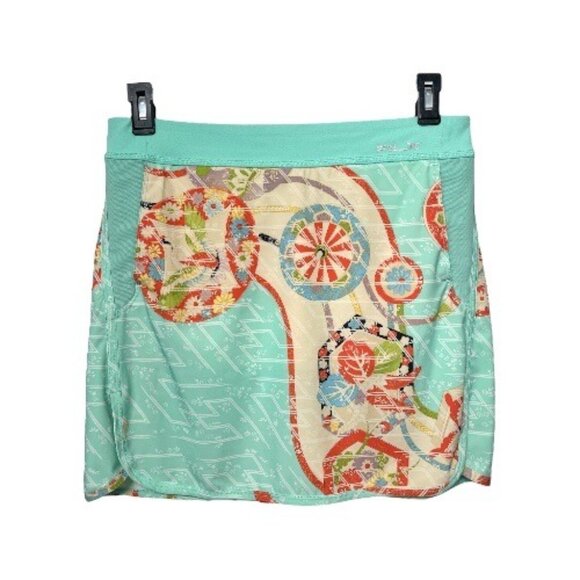 RLX Ralph Lauren Golf Skort Tulip Hem in Mint Green Multi Size M - Picture 1 of 10
